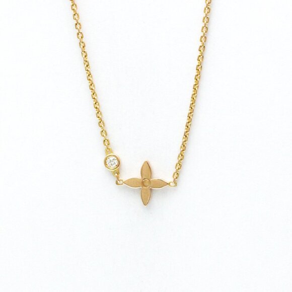 LOUIS VUITTON 18k Rose Gold Diamond Monogram Necklace - Picture 1 of 12